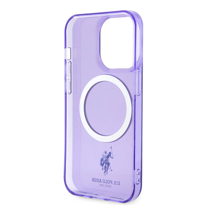 iPhone 14 Pro Max Kılıf U.S. POLO ASSN. M-safe Şarj Özellikli Transparan Tasarım Kapak