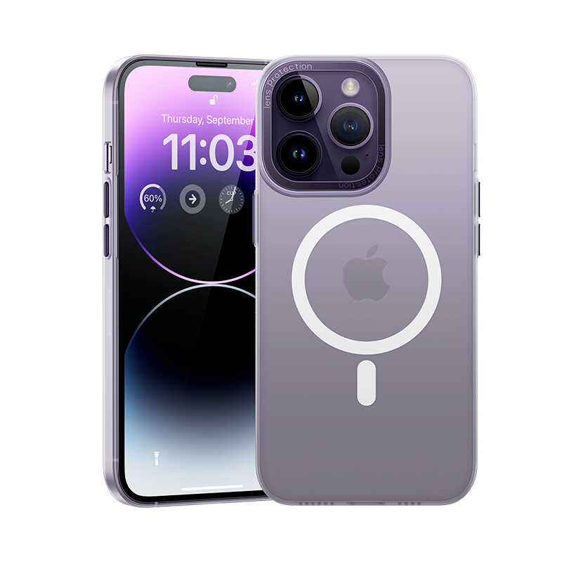 iPhone 14 Pro Max Kılıf Wireless Şarj Destekli Benks Magnetik Haze Kapak
