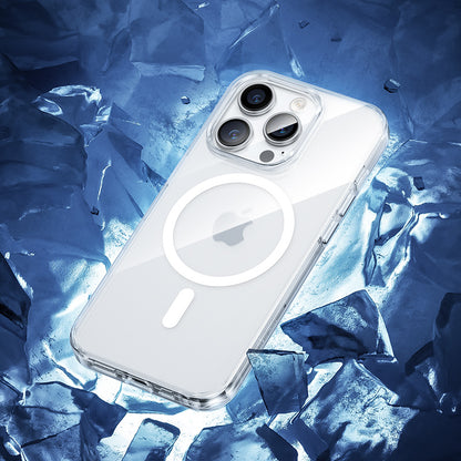 iPhone 14 Pro Max Kılıf Wireless Şarj Destekli Benks Yeni Magnetik Crystal PC Kapak