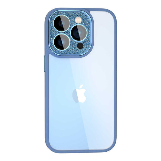 iPhone 14 Pro Max Kılıf Wiwu GCC-105 Lens Korumalı Renkli Kenar Arkası Şeffaf Multicolor Kapak