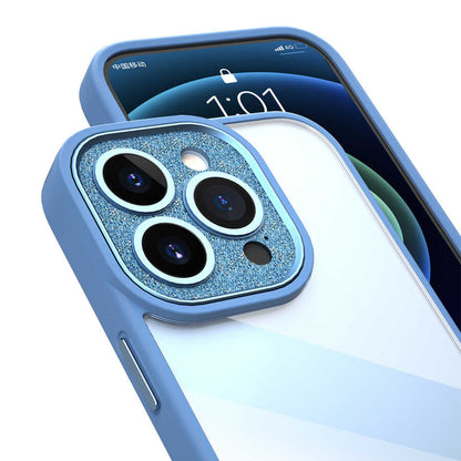 iPhone 14 Pro Max Kılıf Wiwu GCC-105 Lens Korumalı Renkli Kenar Arkası Şeffaf Multicolor Kapak