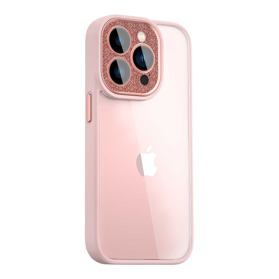 iPhone 14 Pro Max Kılıf Wiwu GCC-105 Lens Korumalı Renkli Kenar Arkası Şeffaf Multicolor Kapak