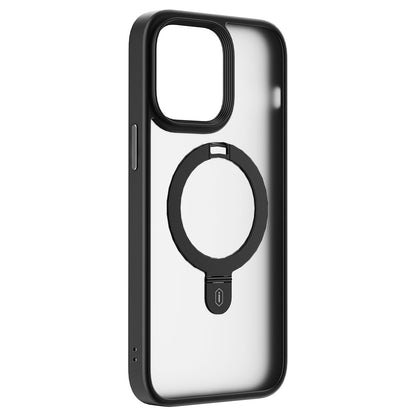 iPhone 14 Pro Max Kılıf Wiwu ZMM-010 M-safe Şarj Özellikli Parmak İzi Bırakmayan Mat Transparan Standlı Kapak