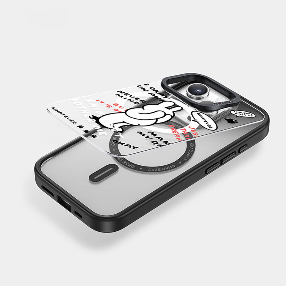 iPhone 14 Pro Max M-safe Şarj Özellikli Casebang Chill Out Serisi Mıknatıslı Arka Panel