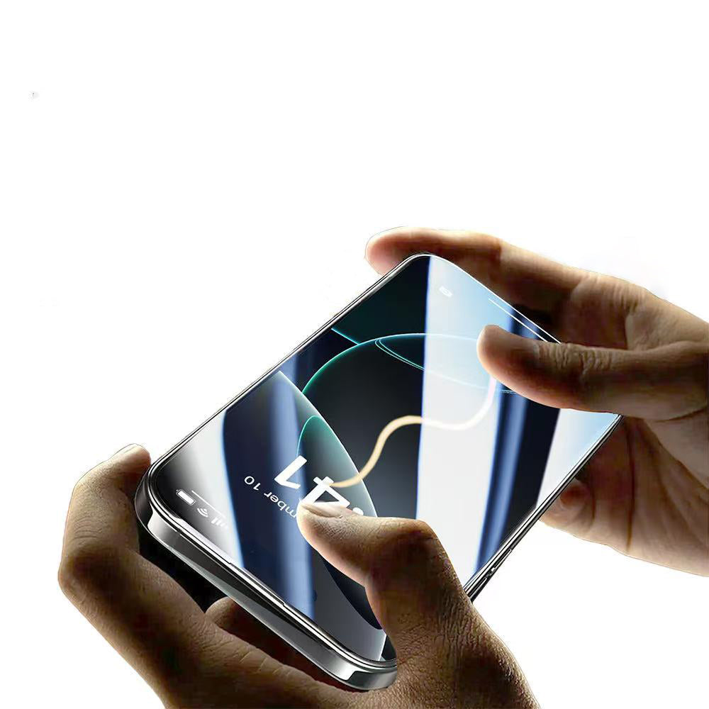 Apple iPhone 14 Pro Max Zore 3D Oliv HD Temperli Cam Ekran Koruyucu + Kolay Uygulama Aparatı