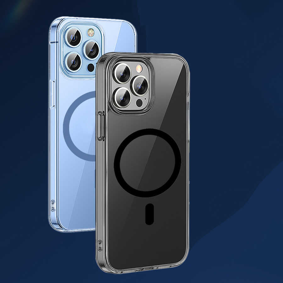 iPhone 14 Pro Wiwu M-safe Şarj Özellikli Lens Korumalı Şeffaf Silikon Kapak