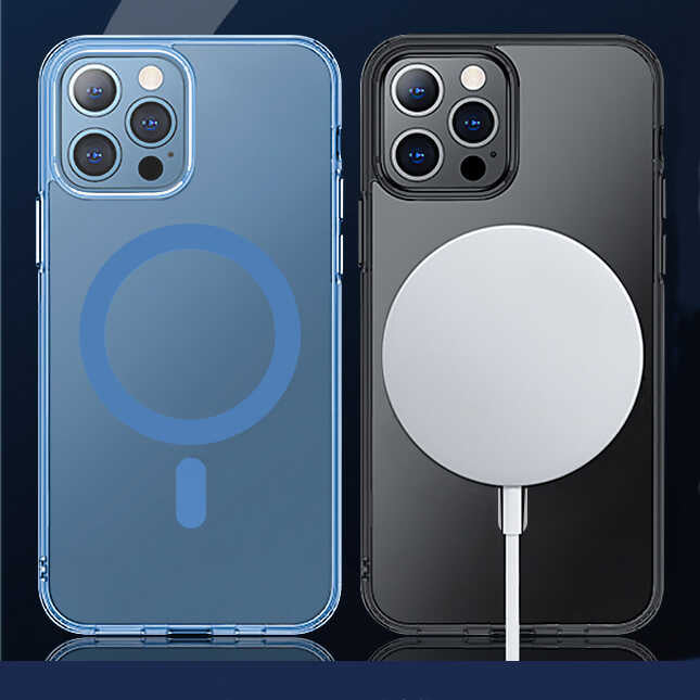 iPhone 14 Wiwu M-safe Şarj Özellikli Lens Korumalı Şeffaf Silikon Kapak