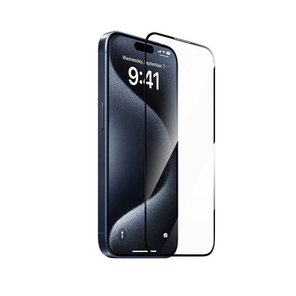 iPhone 14 Wiwu SQ-008 Oleofobik Easy Install Darbeye Karşı Dayanıklı Temperli Cam Ekran Koruyucu + Kolay Uygulama Aparatlı