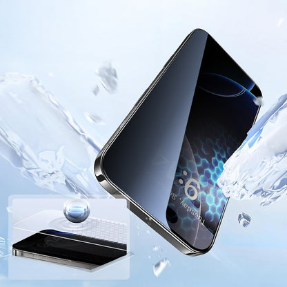 Apple iPhone 14 Zore 2.5D Oliv Privacy Temperli Cam Ekran Koruyucu + Kolay Uygulama Aparatı