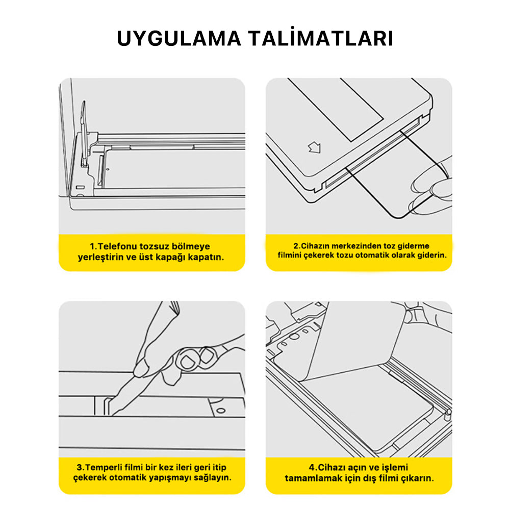 Apple iPhone 14 Zore 3D Oliv HD Temperli Cam Ekran Koruyucu + Kolay Uygulama Aparatı