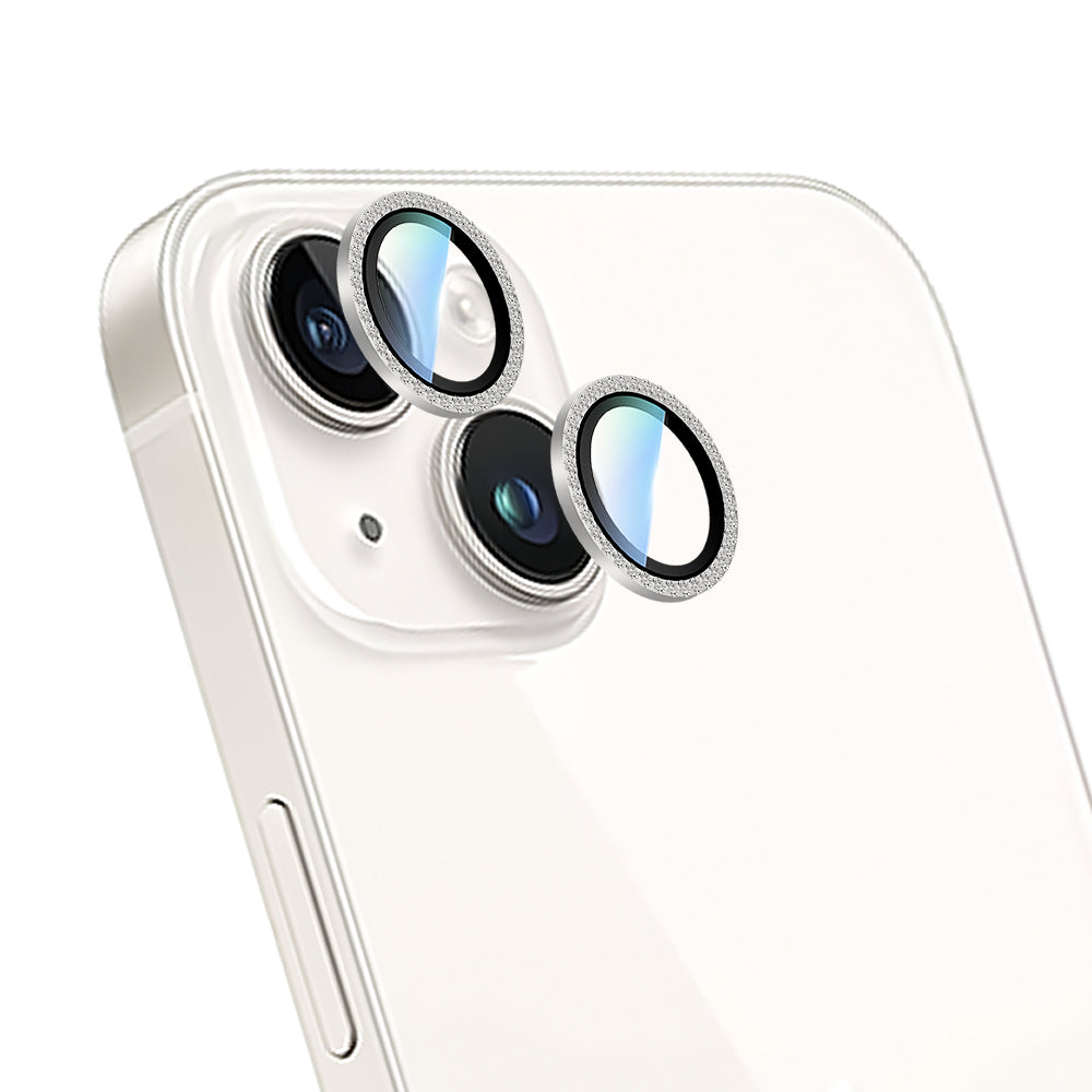 iPhone 15 CaseWorld Alloy Sparkling Diamond Serisi Taşlı Lens Koruyucu
