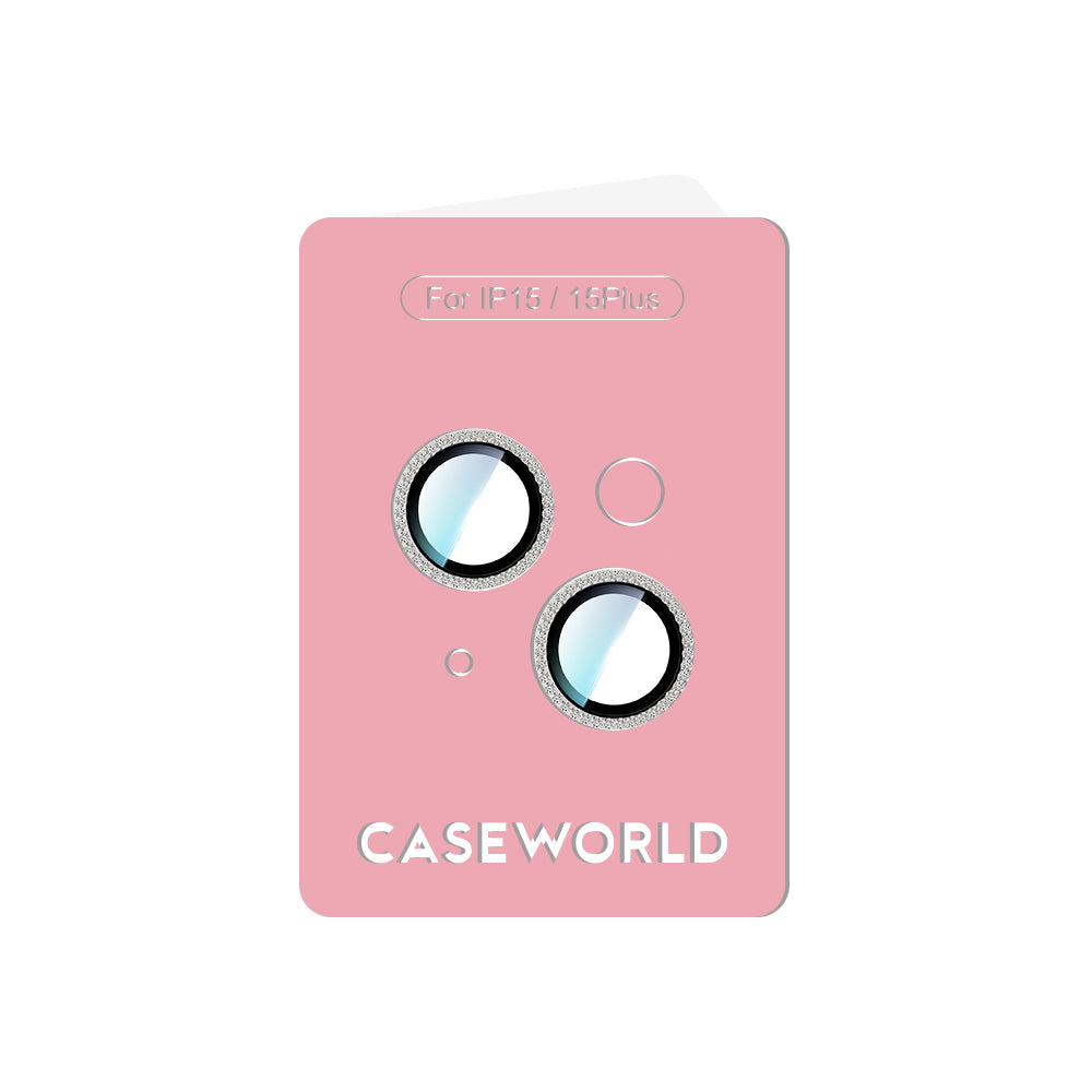 iPhone 15 CaseWorld Alloy Sparkling Diamond Serisi Taşlı Lens Koruyucu