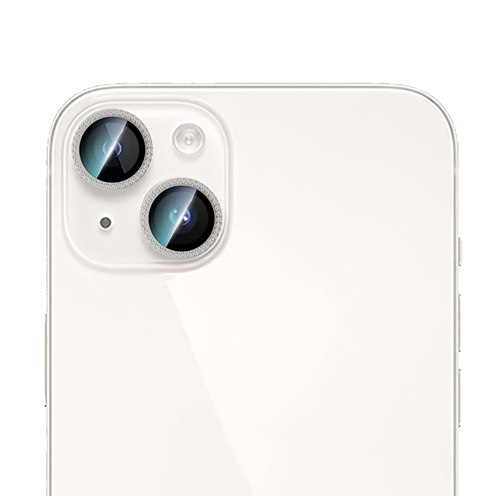 iPhone 15 CaseWorld Alloy Sparkling Diamond Serisi Taşlı Lens Koruyucu