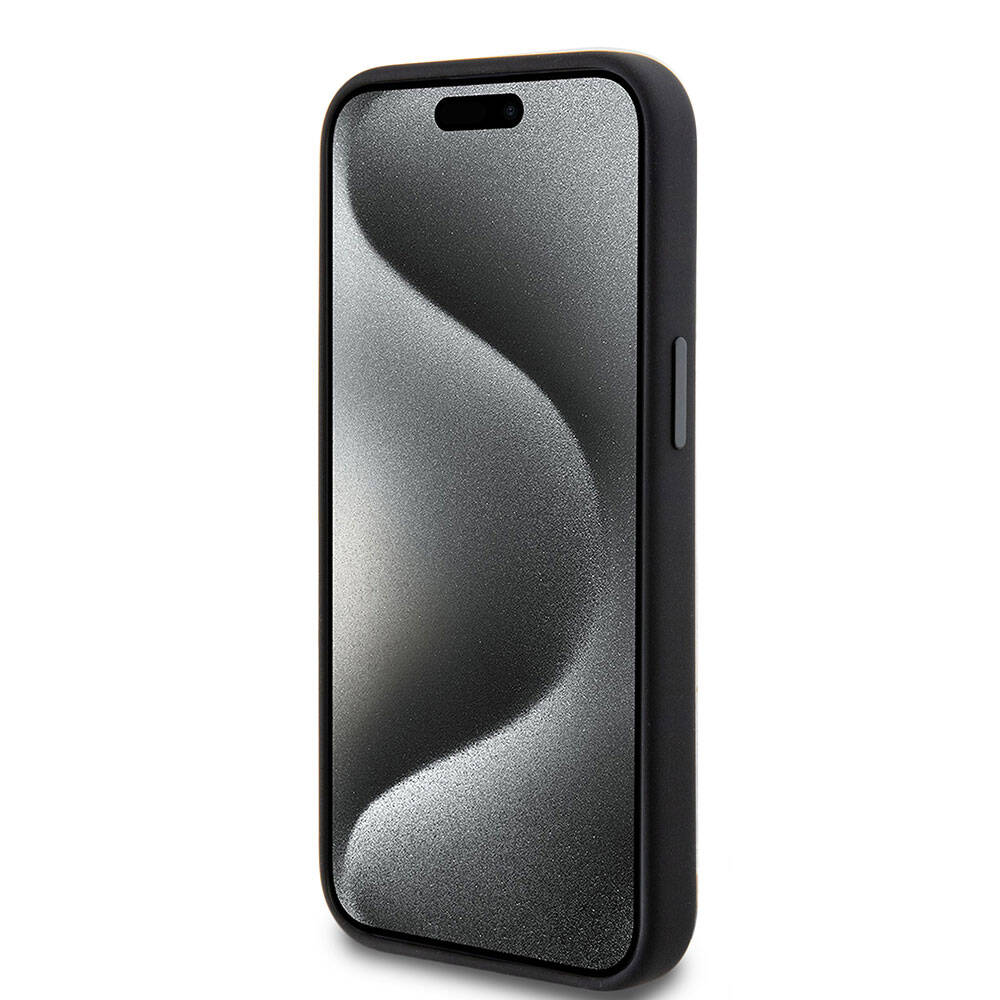 iPhone 15 Kılıf AMG Orjinal Lisanslı M-safe Şarj Özellikli Silikon Kırmızı Çizgili Kapak