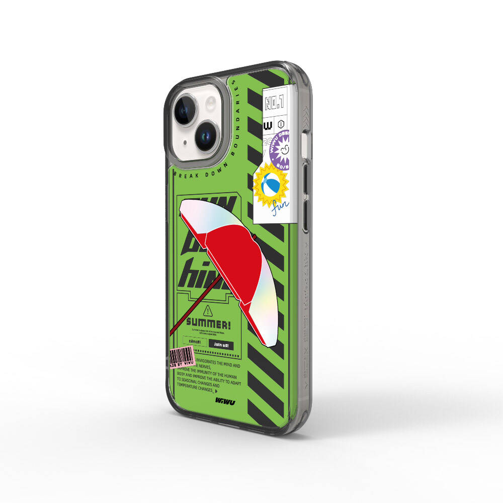 iPhone 15 Kılıf Çift Katman Desenli Wiwu Summer Serisi Kapak
