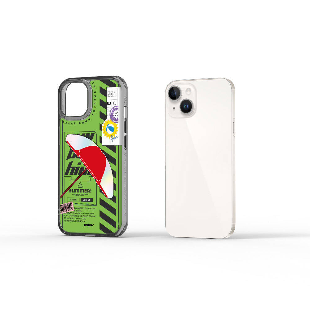 iPhone 15 Kılıf Çift Katman Desenli Wiwu Summer Serisi Kapak