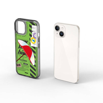 iPhone 15 Kılıf Çift Katman Desenli Wiwu Summer Serisi Kapak
