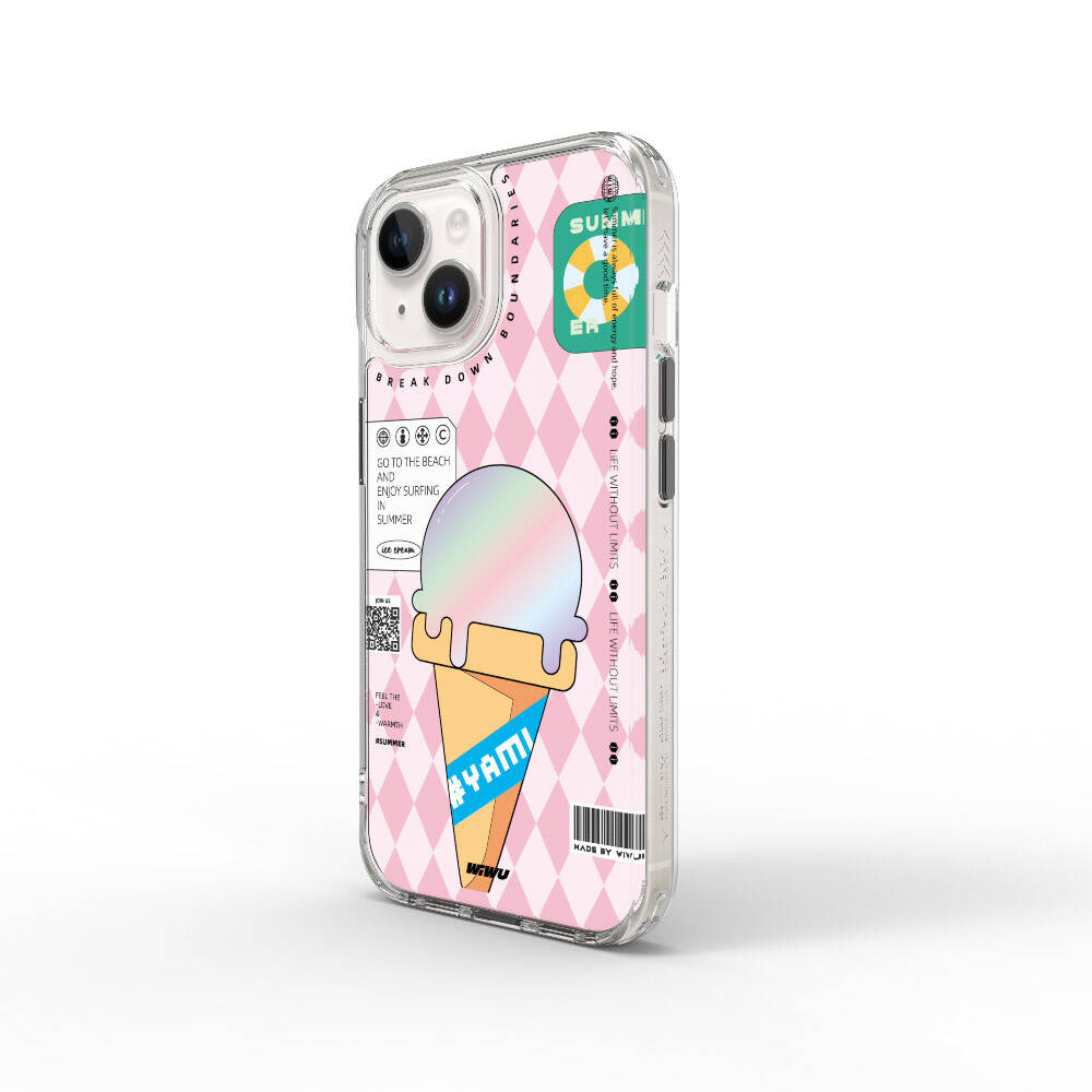 iPhone 15 Kılıf Çift Katman Desenli Wiwu Summer Serisi Kapak