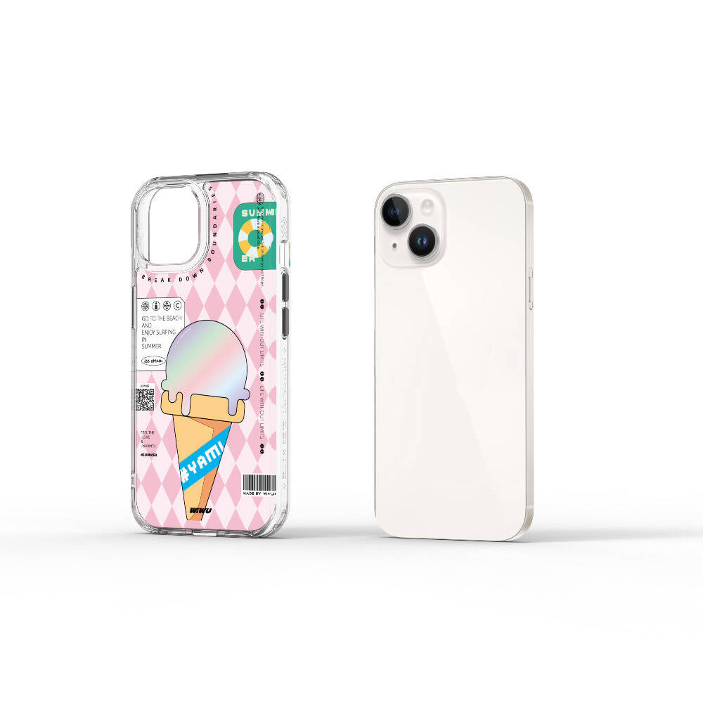 iPhone 15 Kılıf Çift Katman Desenli Wiwu Summer Serisi Kapak