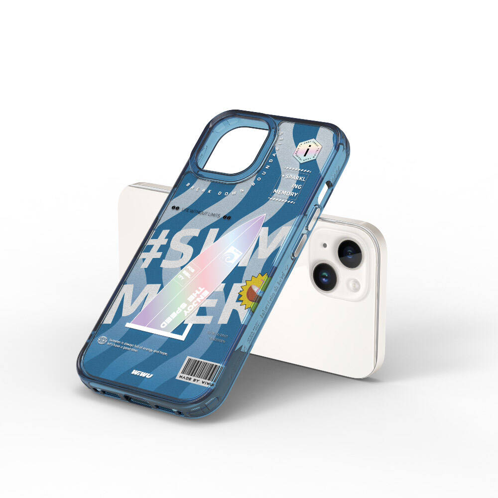 iPhone 15 Kılıf Çift Katman Desenli Wiwu Summer Serisi Kapak