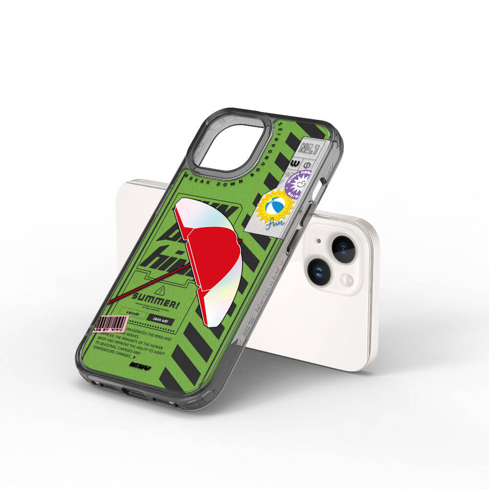 iPhone 15 Kılıf Çift Katman Desenli Wiwu Summer Serisi Kapak