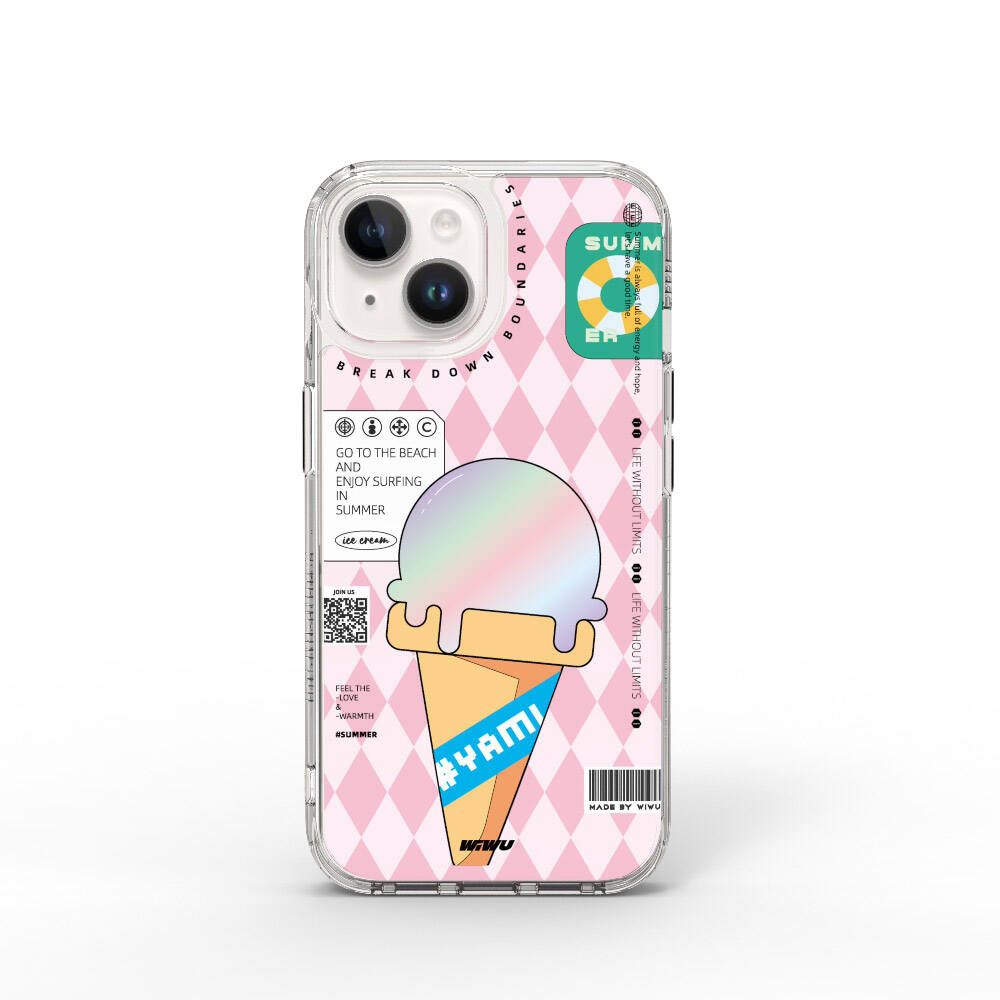 iPhone 15 Kılıf Çift Katman Desenli Wiwu Summer Serisi Kapak