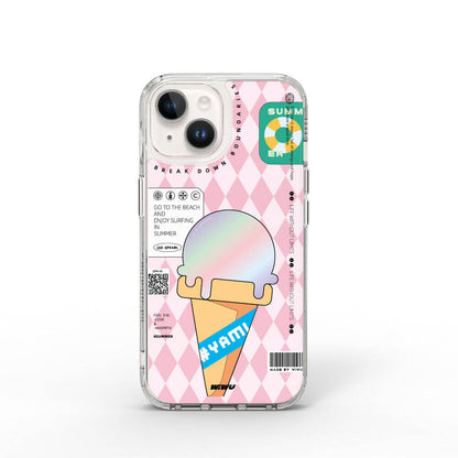 iPhone 15 Kılıf Çift Katman Desenli Wiwu Summer Serisi Kapak