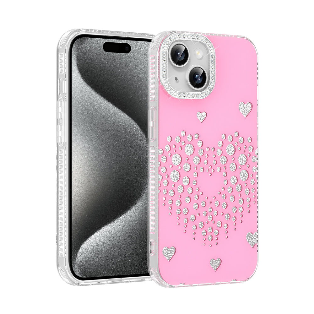 Apple iPhone 15 Kılıf Damla Taşlı Zore Rivas Sert PC Kapak