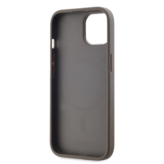 iPhone 15 Kılıf DKNY Orjinal Lisanslı M-safe Şarj Özellikli 3D Yazılı Checkered Pattern Kapak