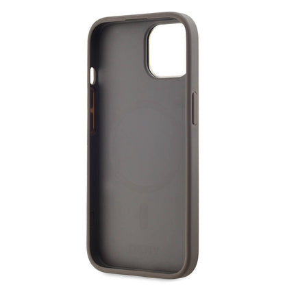 iPhone 15 Kılıf DKNY Orjinal Lisanslı M-safe Şarj Özellikli 3D Yazılı Checkered Pattern Kapak