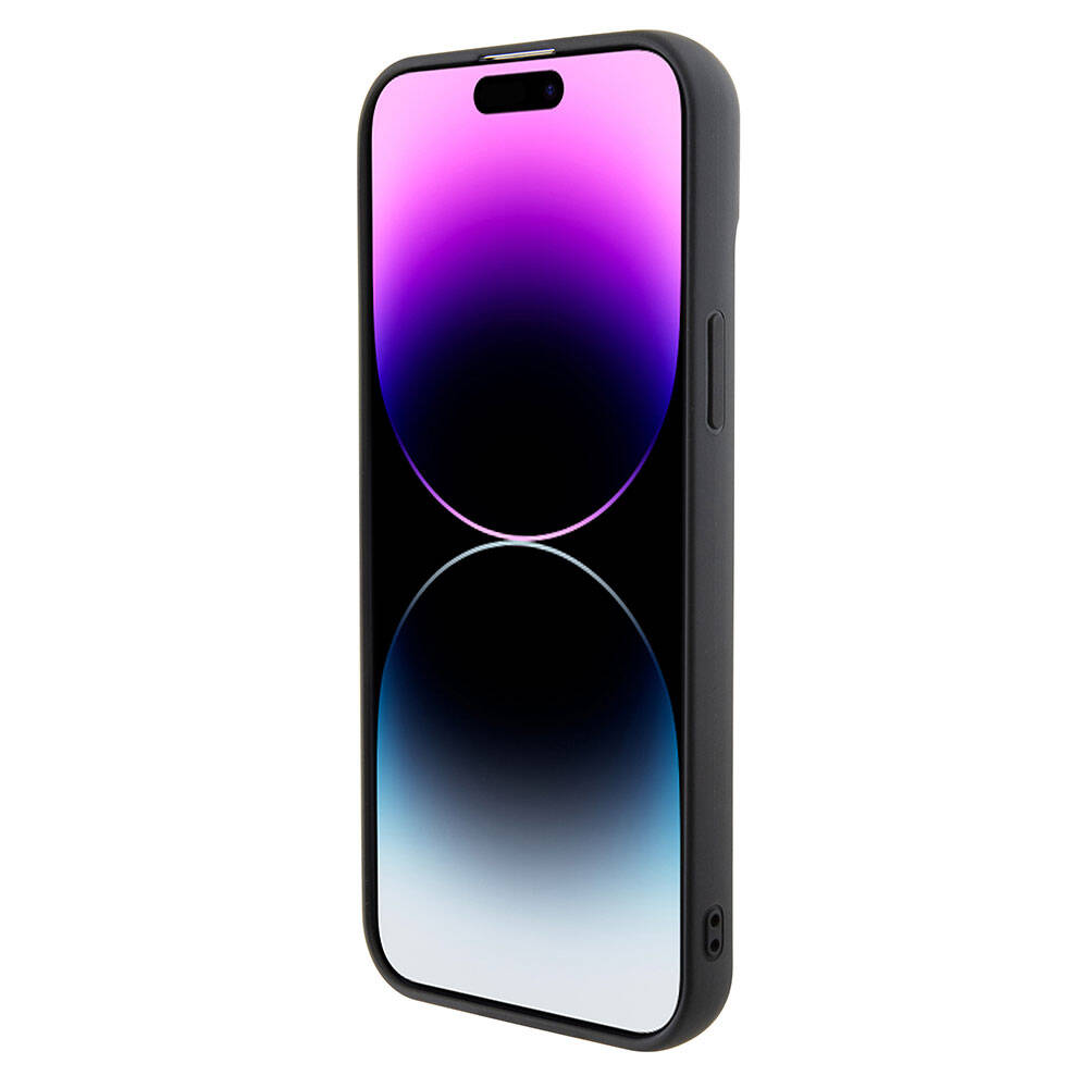 iPhone 15 Kılıf Ferrari Orjinal Lisanslı M-safe Şarj Özellikli Metal Logolu PU Karbon Kapak
