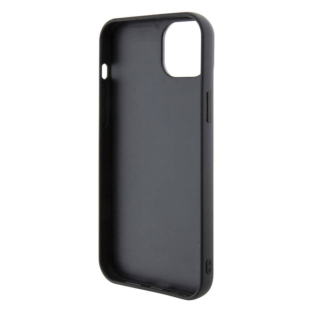 iPhone 15 Kılıf Ferrari Orjinal Lisanslı M-safe Şarj Özellikli Metal Logolu PU Karbon Kapak