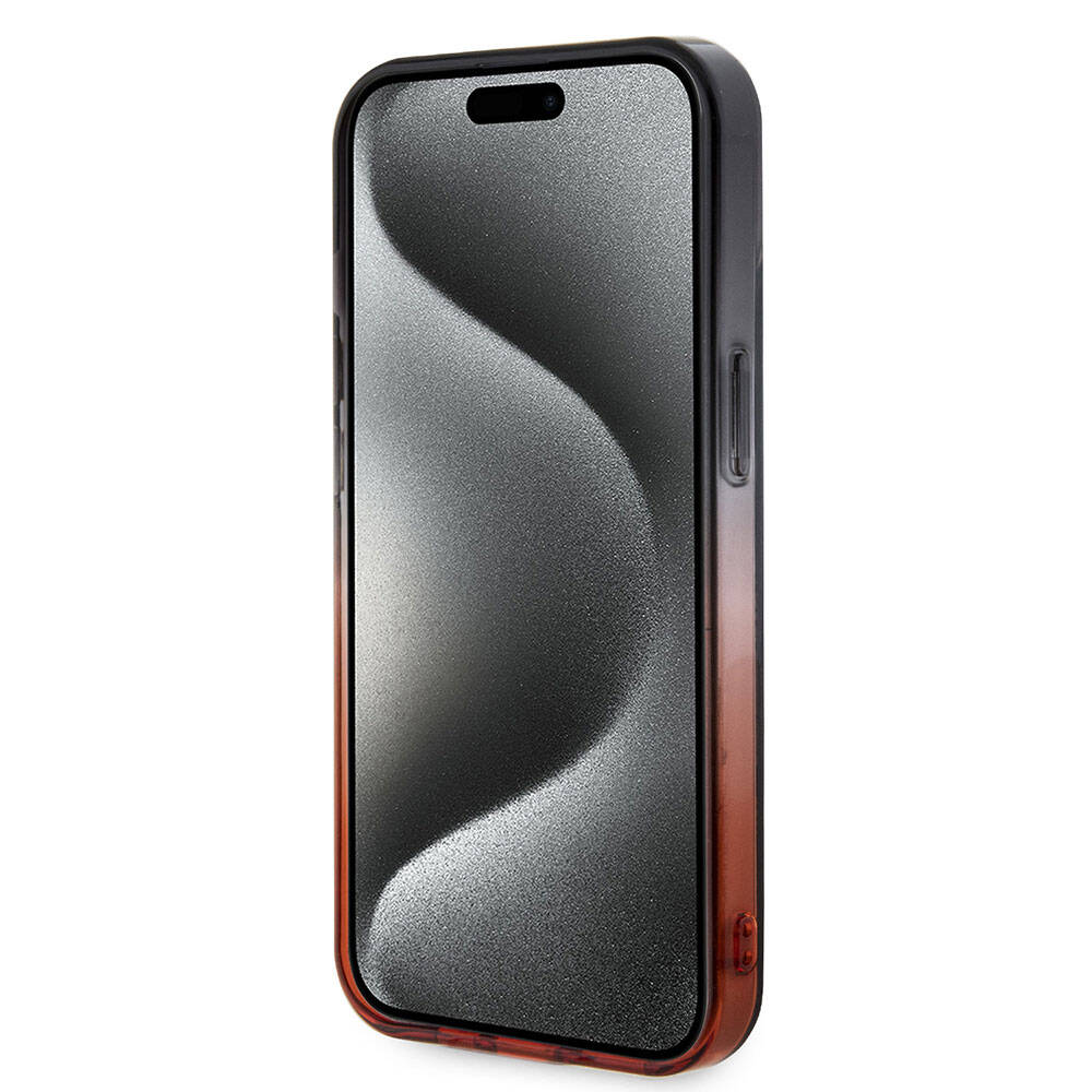 iPhone 15 Kılıf Ferrari Orjinal Lisanslı Transparan SF Yazılı Kenarları Renk Geçişli Kapak