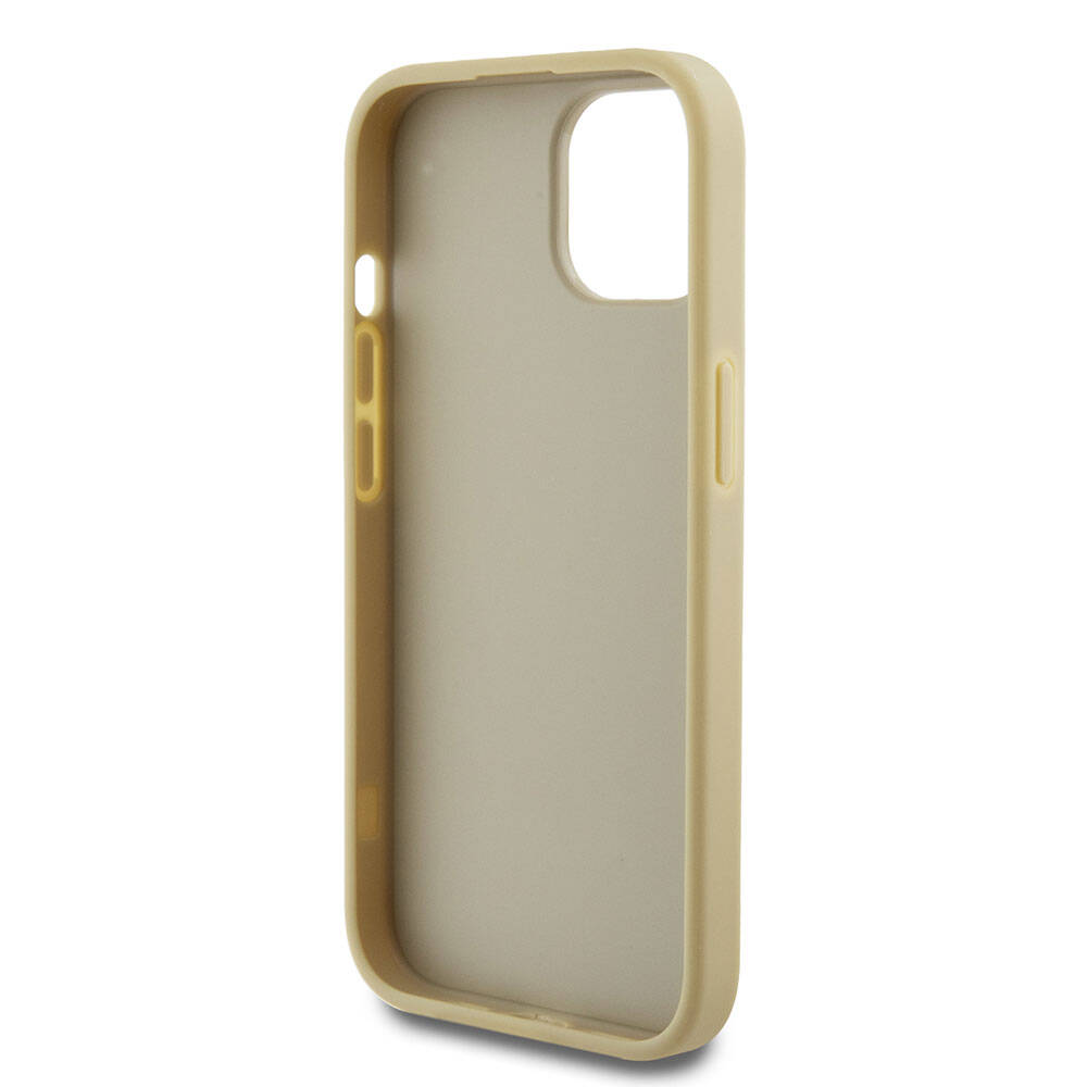 iPhone 15 Kılıf Guess Orjinal Lisanslı 4G Büyük Metal Logolu Glitter Kapak
