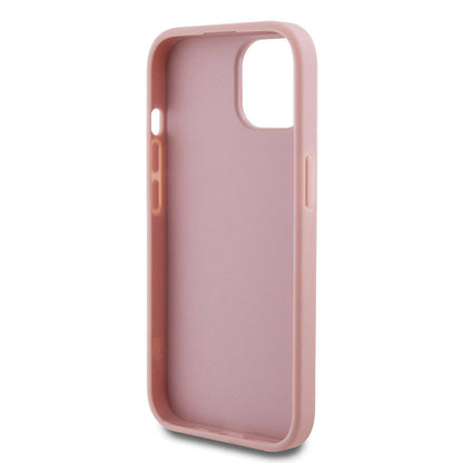 iPhone 15 Kılıf Guess Orjinal Lisanslı 4G Büyük Metal Logolu Glitter Kapak