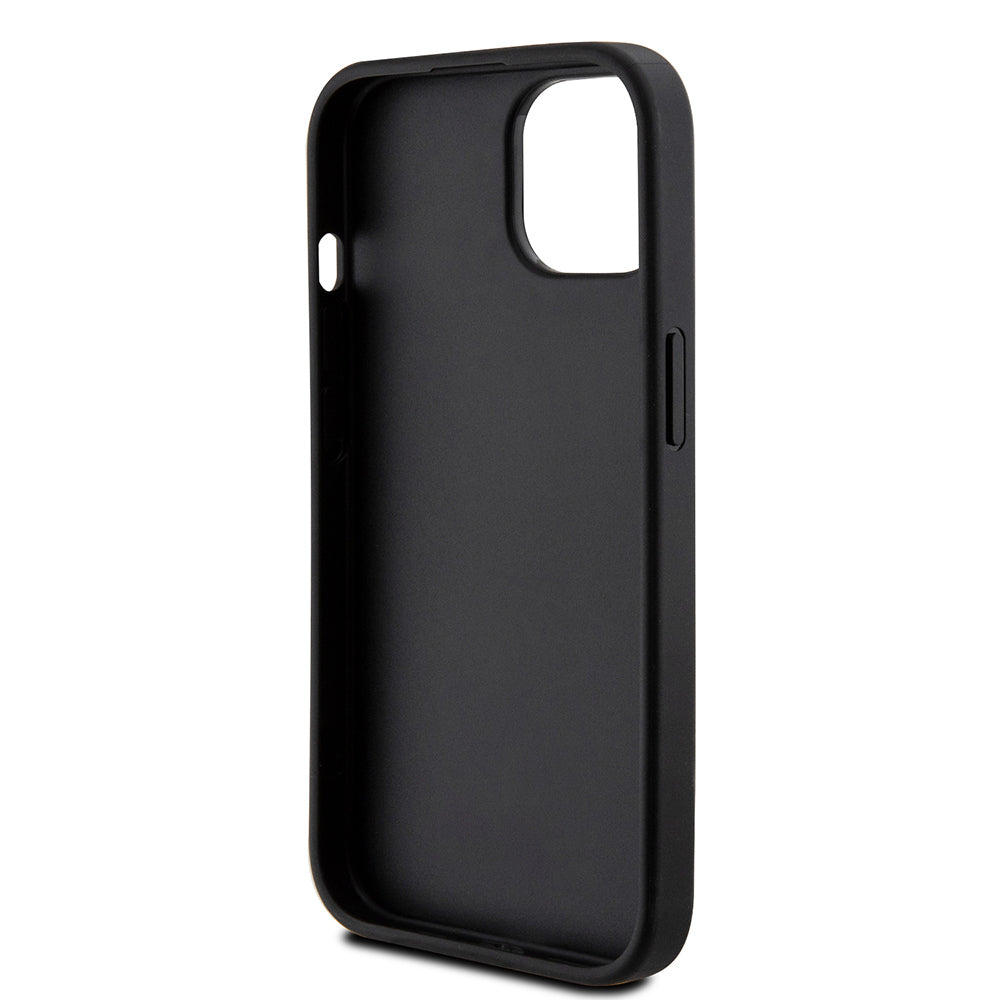 iPhone 15 Kılıf Guess Orjinal Lisanslı Gül Baskılı Büyük Metal Logo Dizaynlı Kapak