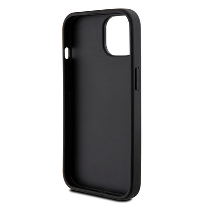 iPhone 15 Kılıf Guess Orjinal Lisanslı Gül Baskılı Büyük Metal Logo Dizaynlı Kapak