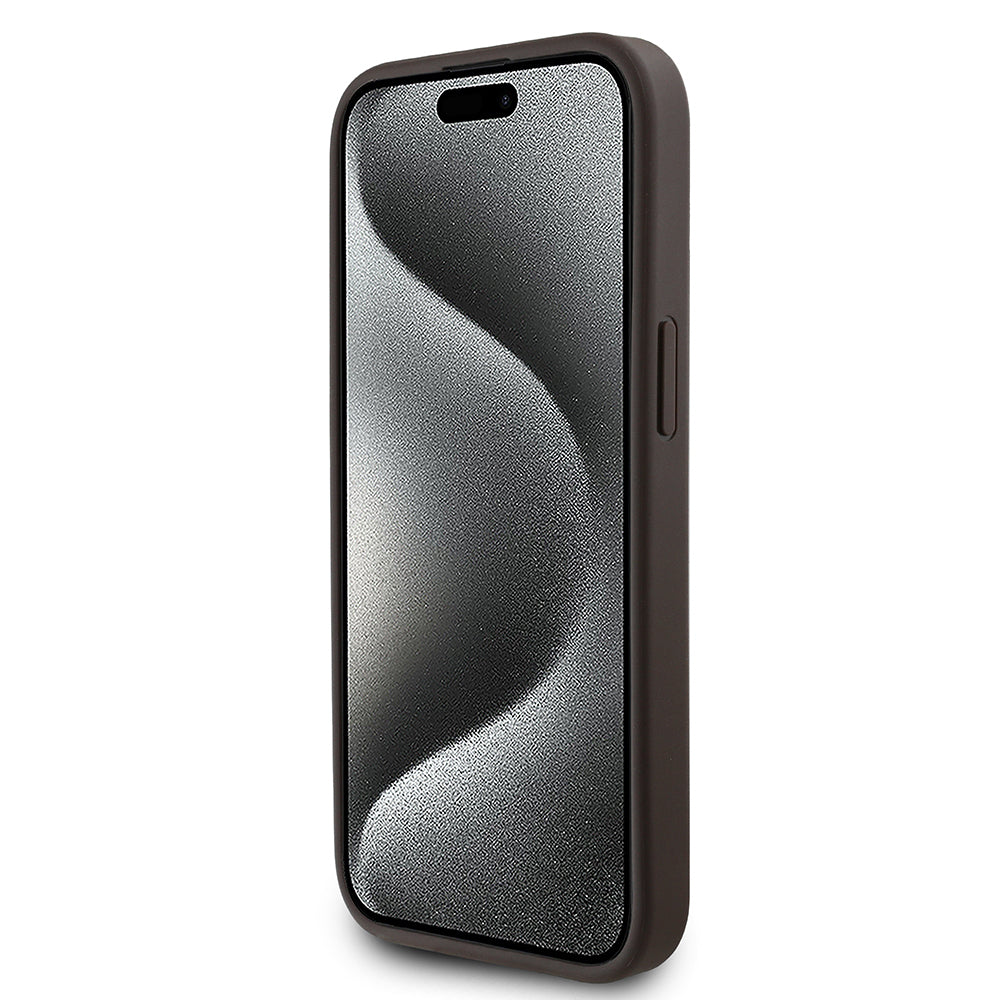 iPhone 15 Kılıf Guess Orjinal Lisanslı M-safe Şarj Özellikli 4G Desen Yazı Logolu Kapak