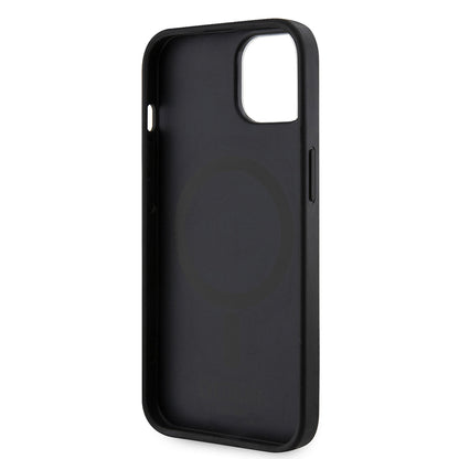 iPhone 15 Kılıf Guess Orjinal Lisanslı M-safe Şarj Özellikli 4G Şerit Tasarımlı Printed Kapak