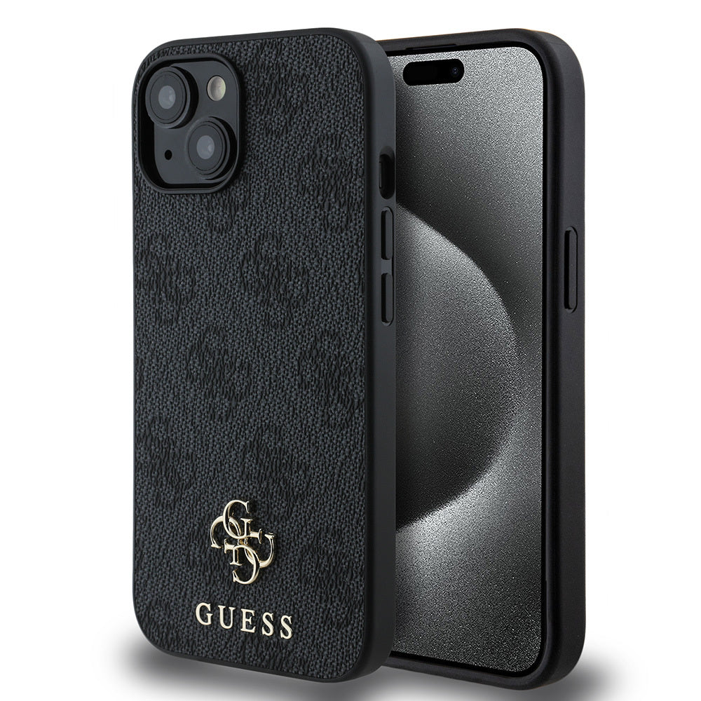 iPhone 15 Kılıf Guess Orjinal Lisanslı M-safe Şarj Özellikli Small 4G Classic Kapak