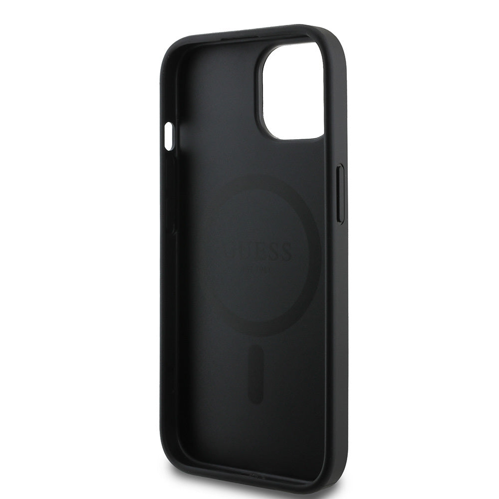 iPhone 15 Kılıf Guess Orjinal Lisanslı M-safe Şarj Özellikli Small 4G Classic Kapak