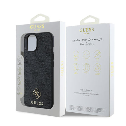 iPhone 15 Kılıf Guess Orjinal Lisanslı M-safe Şarj Özellikli Small 4G Classic Kapak