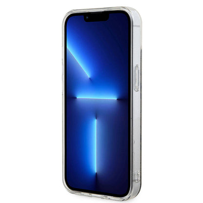 iPhone 15 Kılıf Guess Orjinal Lisanslı M-safe Şarj Özellikli Yazı Logolu 4G Desenli Kapak