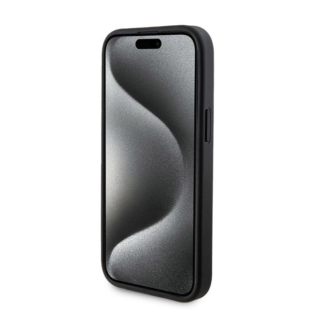 iPhone 15 Kılıf Guess Orjinal Lisanslı M-safe Şarj Özellikli Yazı Logolu 4G Desenli Kapak + Powerbank 5000mAh 2in1 Set