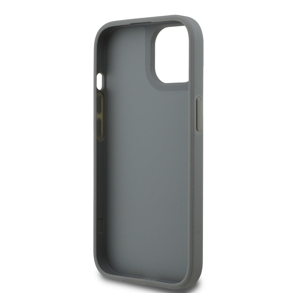 iPhone 15 Kılıf Guess Orjinal Lisanslı Taşlı Arka Yüzey Üçgen Logolu Kapak