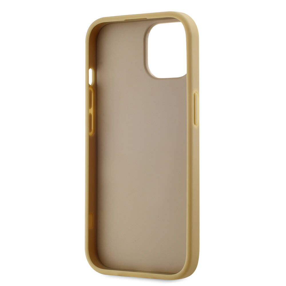 iPhone 15 Kılıf Karl Lagerfeld Orjinal Lisanslı 3D KL Yazılı Tüylü Arka Yüzey Saffiano Rhinestones Kapak