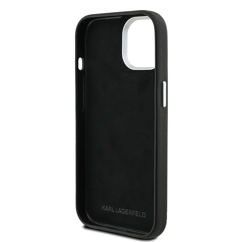 iPhone 15 Kılıf Karl Lagerfeld Orjinal Lisanslı K&C Heads Pin Kapak