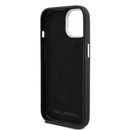 iPhone 15 Kılıf Karl Lagerfeld Orjinal Lisanslı K&C Heads Pin Kapak
