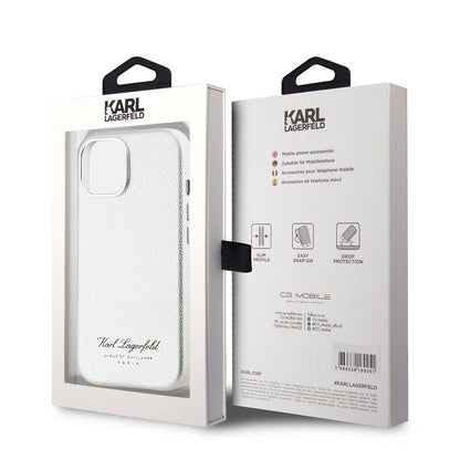 iPhone 15 Kılıf Karl Lagerfeld Orjinal Lisanslı KL Yazılı Hotel Kapak