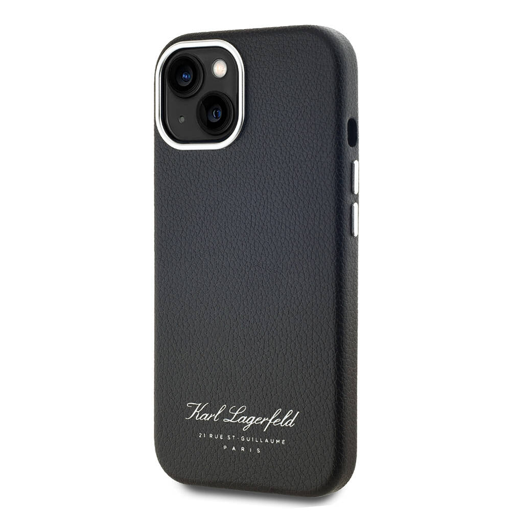 iPhone 15 Kılıf Karl Lagerfeld Orjinal Lisanslı KL Yazılı Hotel Kapak
